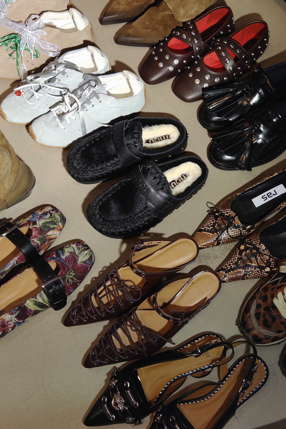 Mou - Winter bio ponyskin mules